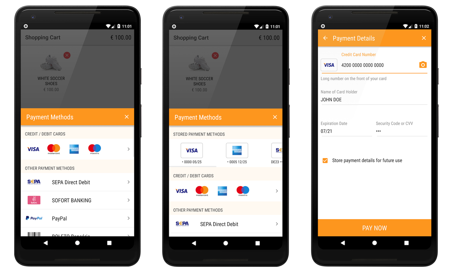 Android Prebuilt Checkout Screens